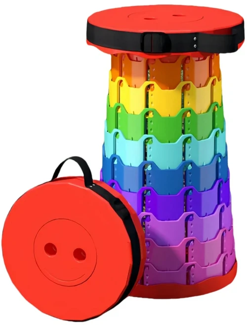 접이식낚시의자 소형 경량 민물낚시 의자 여행용 접이식 의자 휴대용 야외 조절 가능한 텔레스코픽 의자 수, 02 Orange, 1개