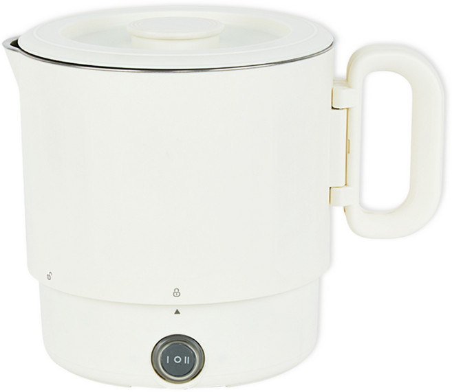 [재리마켓] 접이식 스텐 멀티포트 1L SUS304 듀얼전압 전용파우치 여행용 분리형 코드