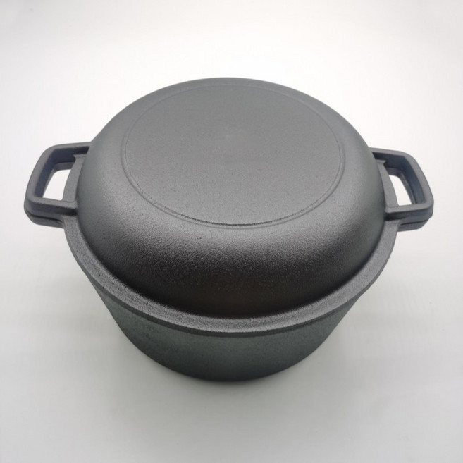 롯지 더치오븐 무쇠팬 뚜껑 쿠커 에나멜 그리들 오븐, 21CM 양용 냄비+실리콘 손잡이증정, 1개, 21CM 양용 냄비+실리콘 손잡이증정