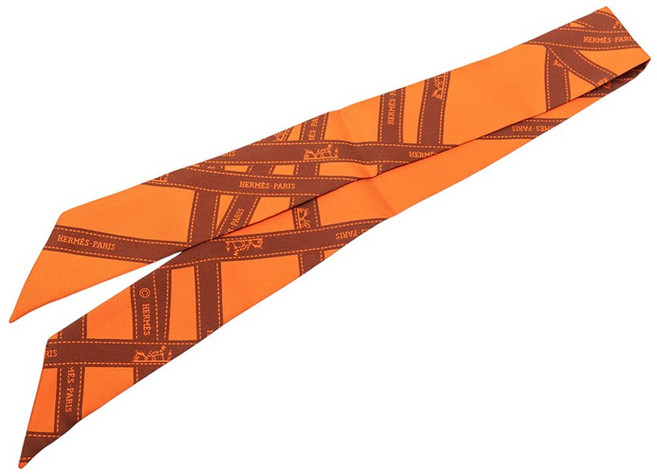 에르메스 중고 2000-2025 볼덕 실크 트윌리 스카프