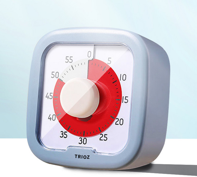 트리오즈 무소음 구글타이머 뽀모도로 타이머, 1개, 블루