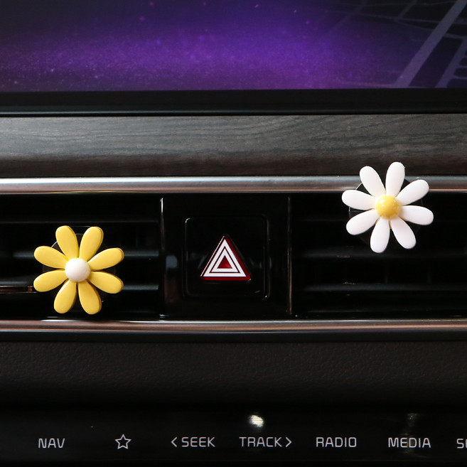 차안의정원 꽃 차량용 방향제 차 방향제 자동차 디퓨져 새차선물 소비르, C No5, (정원) 데이지 A, 1개