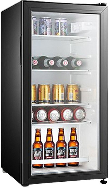 BC-36 冷藏櫃 36L 容量 強化玻璃門 110V 直冷, 黑色, 76L冷藏冰箱玻璃門+氛圍燈