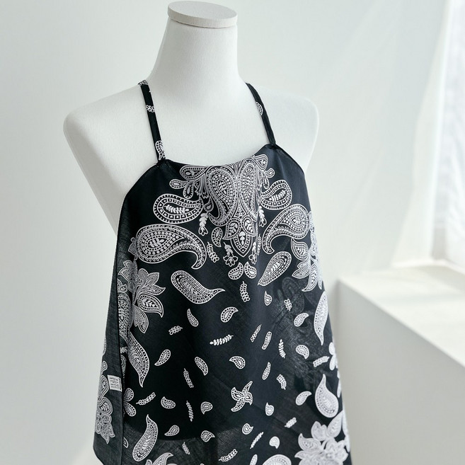 목걸이 손수건 앞치마 나혼산 범준 여성 남성 등산 면 대형 페이즐리 반다나 100% 국산 에티켓