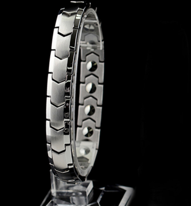 진주모아 99.9998% 쉴드 화이트골드 게르마늄 건강팔찌 남성 여성, BSHSB-01(남성), 1개