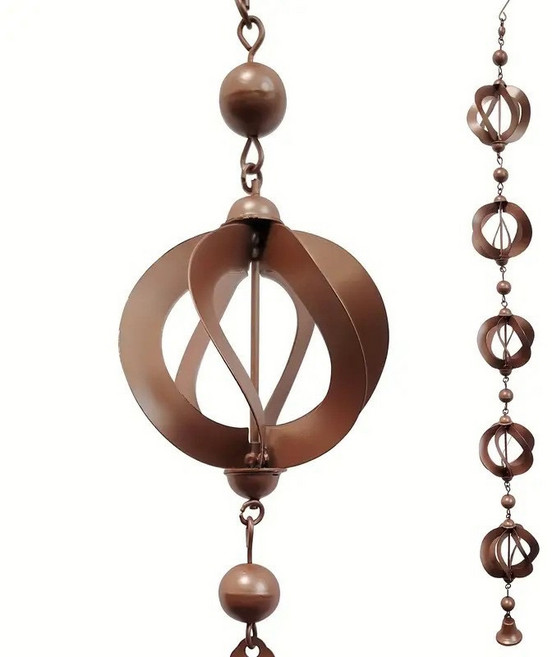 레인체인 빗물받이 야외 정원 한옥 지붕 낙수관 버드 주택 공예, 1개, 기본 색상