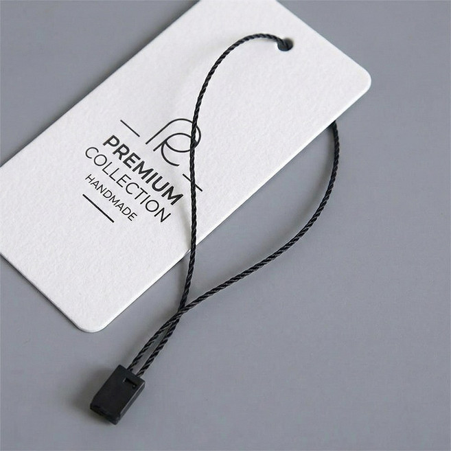 포이브 의류 가방 행택 라벨 택 끈, 200개, 블랙