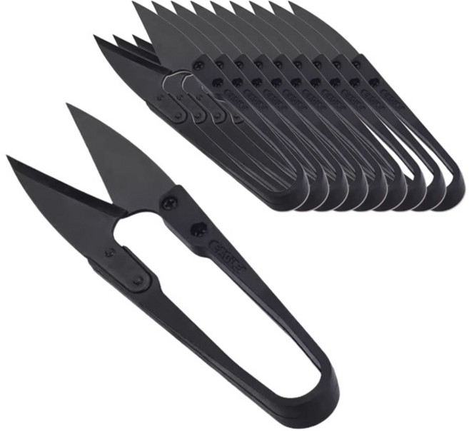 크크섬 탄소강 미싱 낚시 쪽가위, 10개