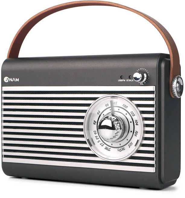 아남 레트로 라디오 블루투스스피커 A-RT80 인테리어 소품 장식 캠핑 스피커 휴대용 스피커