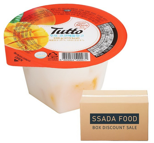 뚜또 코코애플망고 과일푸딩 젤리 230g 6개 한박스