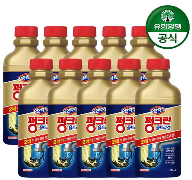 펑크린 울트라겔 배수관 세정제, 500ml, 10개