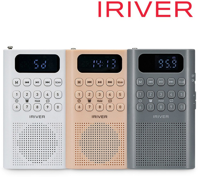 아이리버 휴대용 라디오 효도 미니라디오 소형 어르신 mp3 플레이어 IRS-C808, 페일핑크