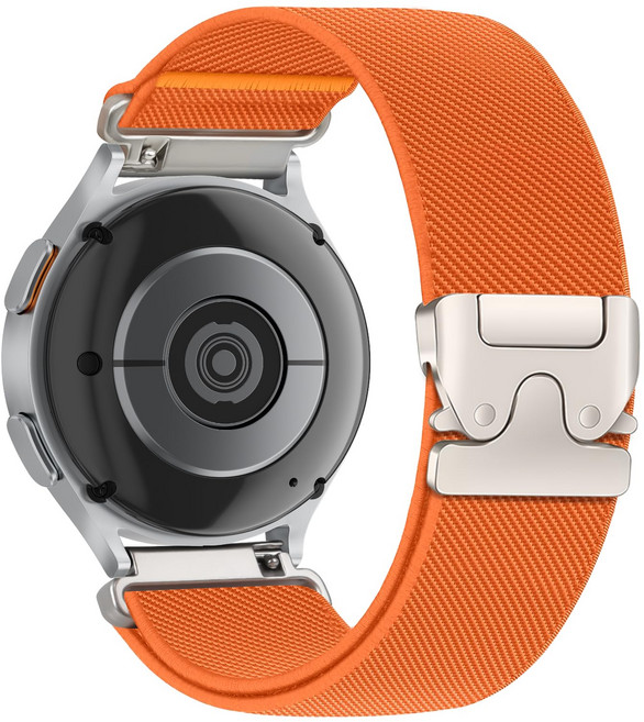 Fegwilde 갤럭시워치호환 나일론 자석형 파라슈트 버클 스트랩 밴드 20mm 22mm, 오렌지