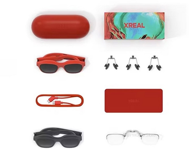 Air 2 AIR2 스마트 AR 블랙 게임 시네마 고품질) PK 선글라스 Steam 3D 글래스 (INMO VR, 01 XREAL Air 2 red, 1개