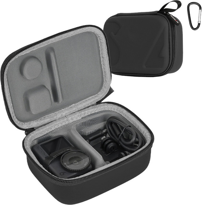 써니라이프 DJI 오즈모 액션6/5 프로/4/3 스탠다드콤보 케이스 (액션캠 미포함) 액션캠 보호 카메라 수납 가방 액세사리, 블랙