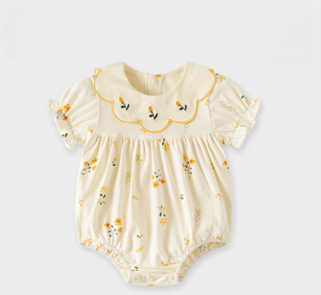 女寶寶包屁衣 夏季薄款碎花連體衣