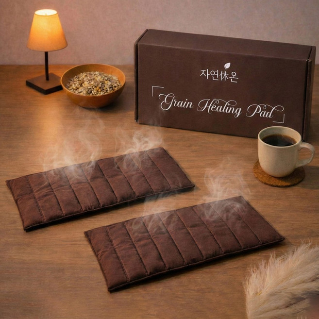 자연휴온 프리미엄 온열찜질팩, 브라운, 1개