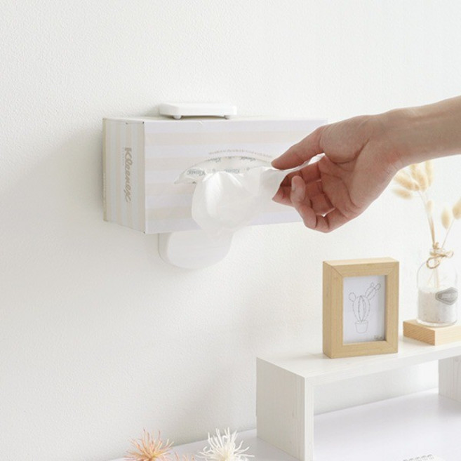 각티슈 비닐랩 공간활용 부착식벽걸이 티슈거치 Fixer, 1개, 상세페이지 참조