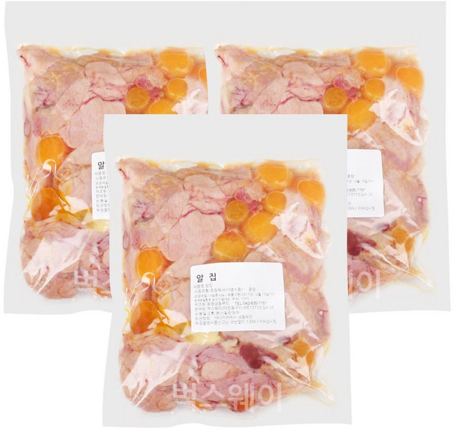 벅스웨이 국내산 닭알집 500g, 3개
