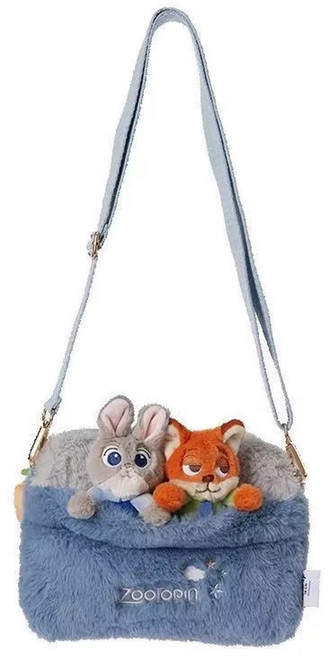 디즈니 애니메이션 주토피아 크로스바디 만화 캐릭터 주디 인형 대용량 핸드백 선물 숄더백, bag, 1, 1