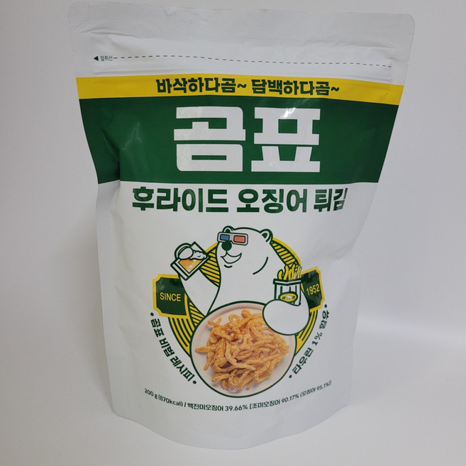 !! 곰표 후라이드 오징어 튀김 200g * 2봉 / 코스트코 곰표 맥주안주, 2개