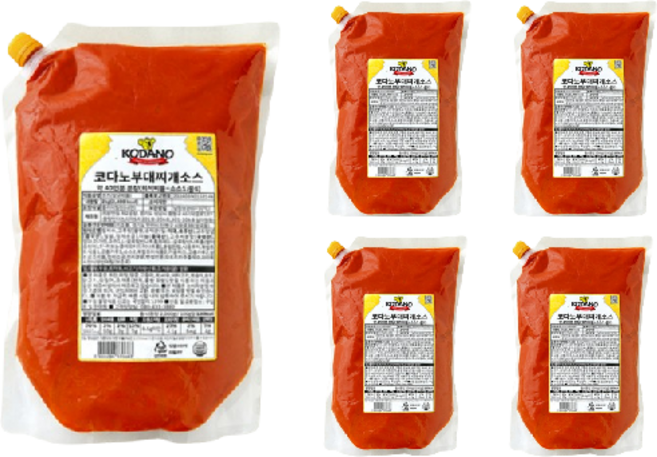 코다노 부대찌개소스 2kg 만능양념장 찌개양념 업소용 대용량 급식용 식당, 5세트