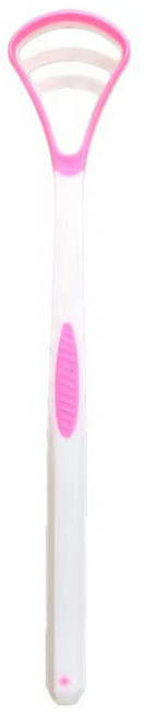 인체 공학적 손잡이가 있는 실리콘 혀 스크래퍼 양면 호흡 혀 청소 브러시 구강 위생 도구 도매 1 개, 03 Pink, 1개