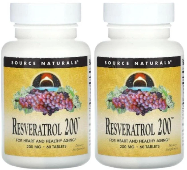 소스네츄럴스 레스베라트롤 200 200mg 60 정, 2개, 60정 - 쿠팡