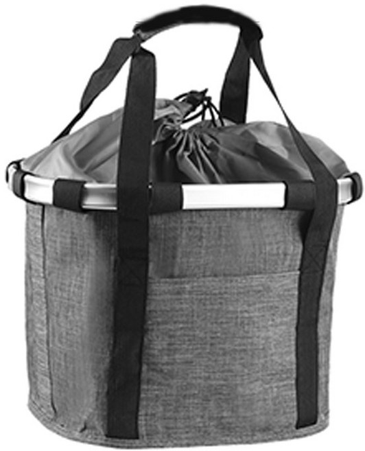 마드레하우스 탈부착 자전거바구니 핸들바 장바구니 방수 앞바구니, 그레이, 1개