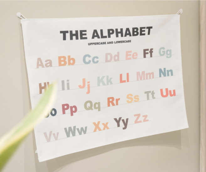 [好滴工作室] ABC字母掛布, 活力色系