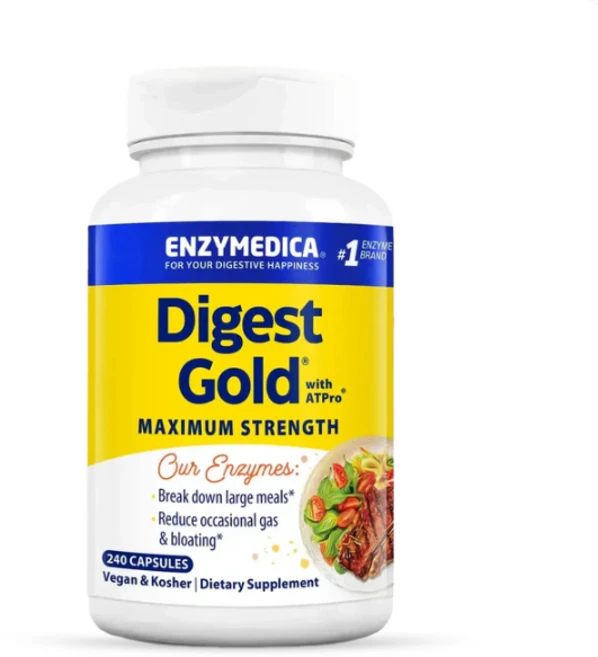 Enzymedica 다이제스트 골드 AT프로 캡슐, 240정, 1개 - 쿠팡