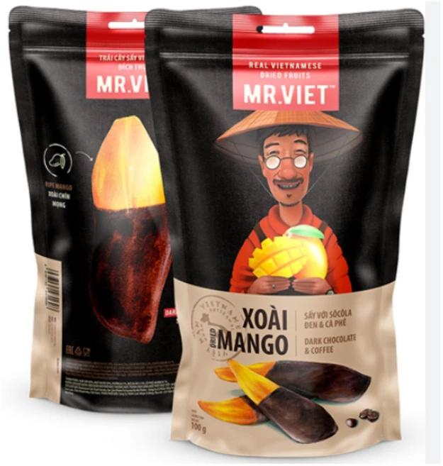 Mr. Viet 다크초콜릿 & 커피 말린 망고 3개 한 세트 100g, 1개 - 쿠팡