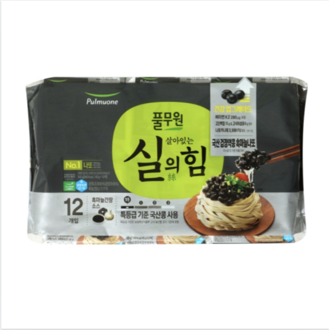 국산 검정약콩 흑마늘 나또 풀무원, 45g, 12개