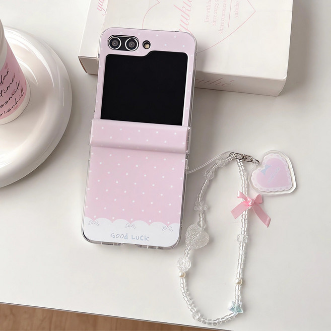 갤럭시 z플립3 z플립4 z플립5 z플립6 z플립7 힌지보호 휴대폰케이스 화이트도트