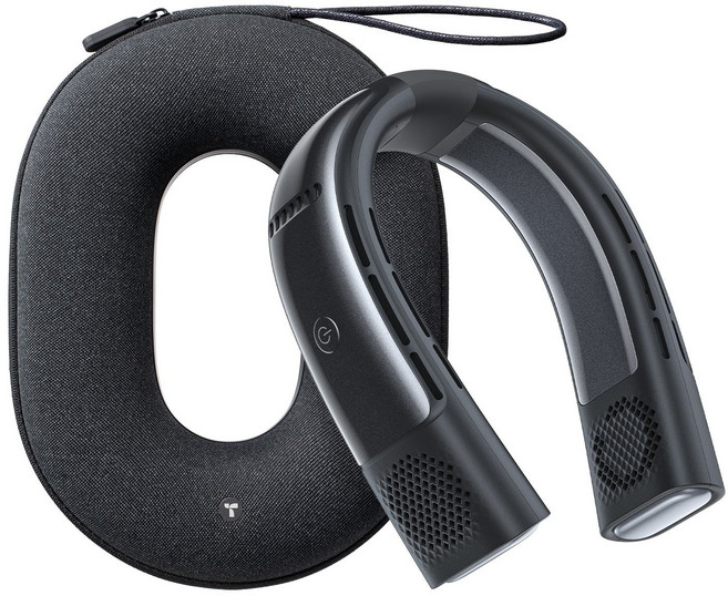 토라스 쿨리파이 2S 휴대용 무소음 넥쿨러 넥워머 넥에어컨 목선풍기 목히터, 블랙 FG1C