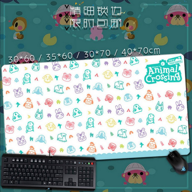 동물의숲 게이밍 대형 장패드 마우스패드 키보드패드 닌텐도 스위치 동숲 튀동숲 모동숲 데스크 매트, 1개, 5 800x300mm 3mm