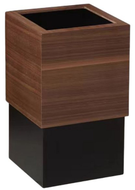 원목 휴지통 인테리어 쓰레기통 호텔 나무 우드 북유럽 뚜껑, 다크우드(구멍뚜껑)