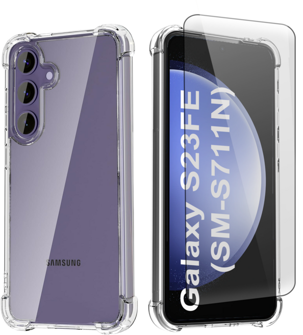 아칸크 갤럭시 S23 FE 5G(SM-S711N)투명 젤리 휴대폰 케이스+보호필름 증정