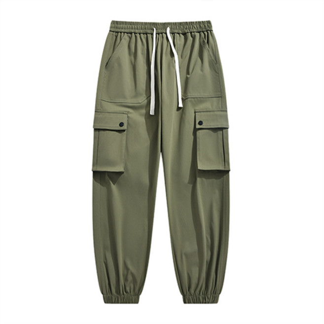 데일로엔 남자 카고 조거팬츠 트레이닝 밴딩 스트링 운동 바지