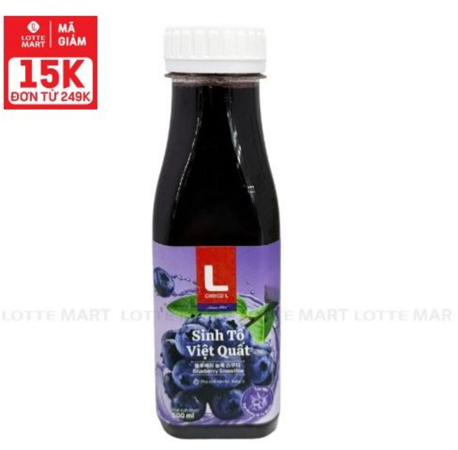 블루베리 농축 스무디 베트남 Choice L 초이스엘 롯데마트 하노이, 1개, 500ml