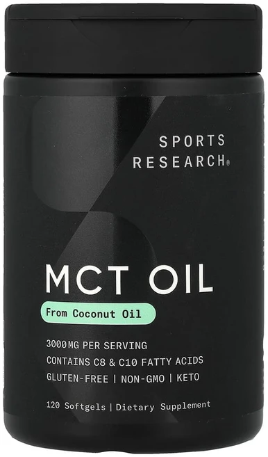 스포츠 리서치 MCT 오일 1000mg 소프트젤 120정, 1개 - 쿠팡