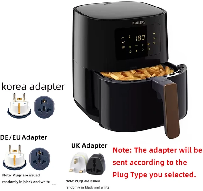필립스 HD9252/81 대용량 전기 에어 프라이어 220V 오일 프리 자동 가정용 주방 베이킹 대류 딥, 03 KR, 01 HD9252-81