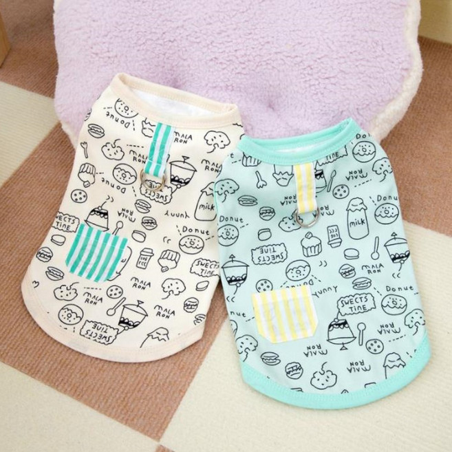 긍정펫 귀염뽀짝 데일리 강아지티셔츠, 1개, 화이트