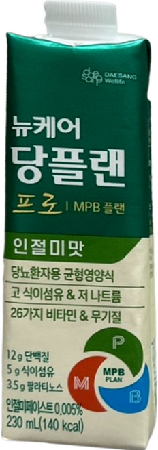 대상웰라이프 뉴케어 당플랜 프로 인절미 맛, 230ml, 23개
