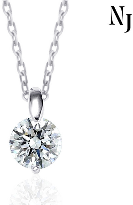 [ 엑설런트컷팅/VVS1등급/남주정품] 모이사나이트 심플리 목걸이 1~3캐럿 MONE0022