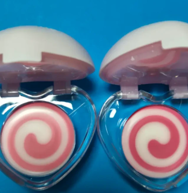 [발레코어] 데이지크 캔디 롤링 글로우 립 팟 두가지 컬러, 1개, 핑크프릴 + 핑크퍼프 - 쿠팡