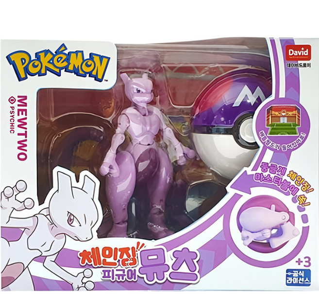 데이비드토이 포켓몬스터 체인징 피규어 뮤츠, 1개