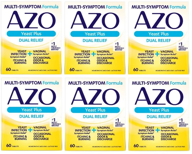 AZO 아조 이스트 플러스 듀얼 릴리프 60정 x6 - 쿠팡