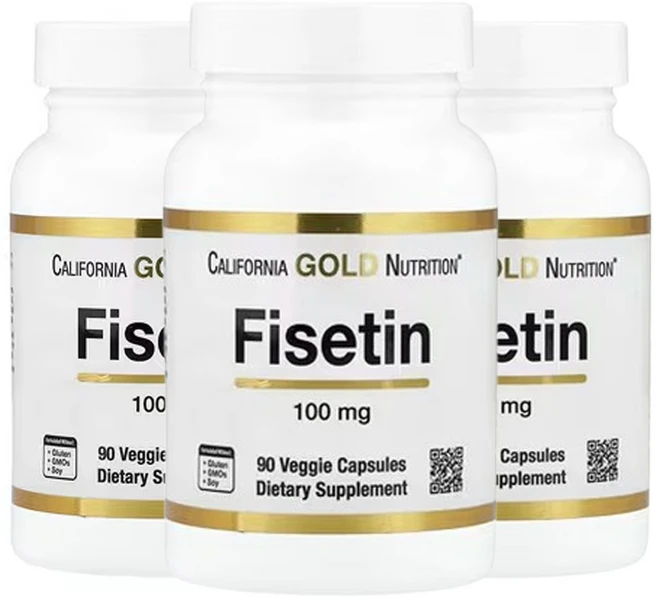 캘리포니아 골드 뉴트리션 피세틴 100mg 90채식캡슐, 3개, 90정 - 쿠팡