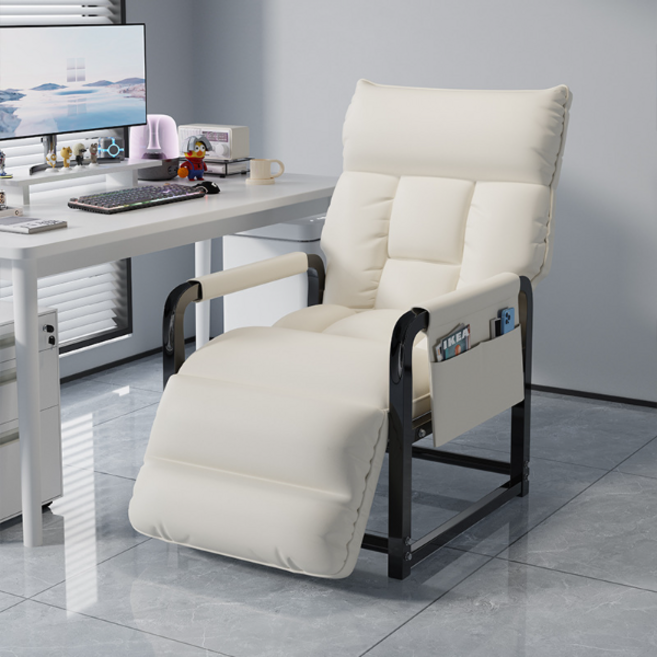FONOW 리클라이너쇼파 편한 1인 접이식 컴퓨터의자 사무용 점심 휴식 야간 휴식 접이식 소파, 아이보리